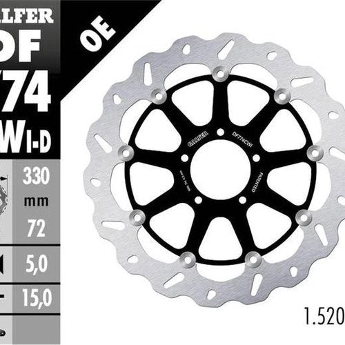 Galfer Floating Wave Rotor Front Left #DF774CWI Ducati