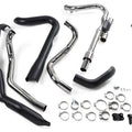 Cobra Pro Chamber Dual Bung Head Pipes Black Harley M8 Touring 2017-2023