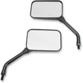 Emgo GP Deluxe Mirror Set Rectangular 10mm Short Stem Black Universal