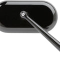 Arlen Ness Oval Side View Mirror Black Right Screw-In 5.00"