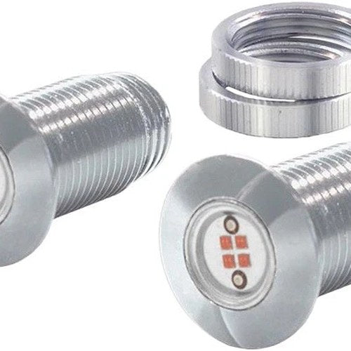 Yaffe Lightning Bolts Super Bright LED Lights Rear Chrome Red