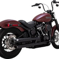 Vance & Hines Pcx Twin Slash Dual Slip-On Mufflers Black #46376 Harley Davidson