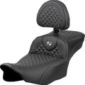 Saddlemen RoadSofa DS Ext. Reach Seat w/Backrest Silver Stitch #823-07-209B5