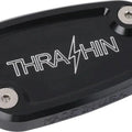 Thrashin Supply Co. Rear Brake Reservoir Cap Twice Cut Black #TSC-3177-4