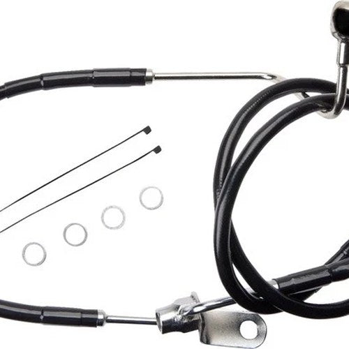Drag Specialties Rear Non-ABS Brake Line Black #264537 Harley Davidson