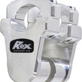 Rox Speed FX Pivot 1-1/4" Handlebar Risers 2" Silver #1R-P13RINM Indian