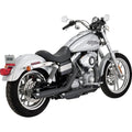 Vance & Hines Twin Slash Slip-On Mufflers Black #46838 Harley Davidson Dyna