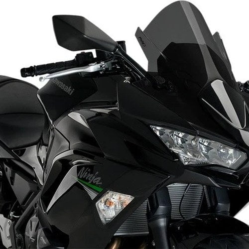Puig 3mm Z Racing Windscreen Dark Smoke 3881F for Kawasaki