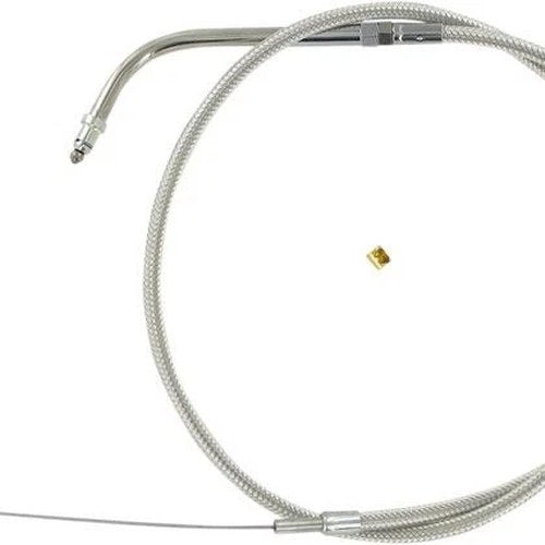 Magnum Polished Stainless Pull Throttle Cable 45-1/2" #53216 Harley Davidson