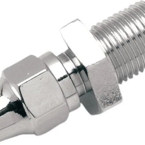 DS 7/16"-24 Male Npt Brake Fitting Straight Chrome