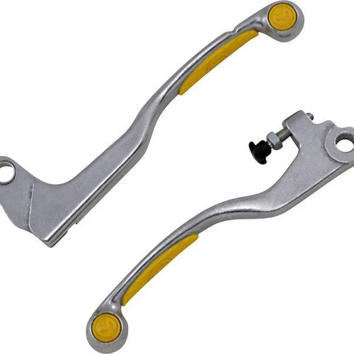 Moose Competition Lever Set Yellow fits Kawasaki/Suzuki DRZ125/KLX125L 2003-2006