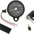 DS 2.4" Mini Mechanical Speedometer With Trip Meter 2:1 Black Face