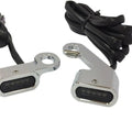 DS LED Handlebar Marker Lights Chrome Smoke Lens Harley w/Mechanical Clutch