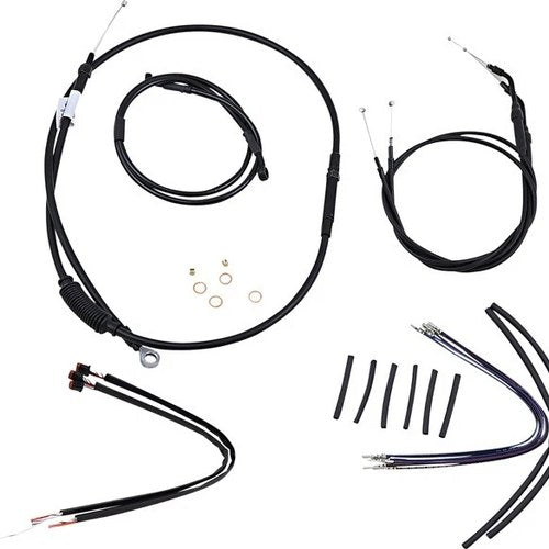 Burly Cable/Line Kit for 12" Jail Bars Black w/o ABS Single Disc B30-1144