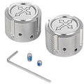Figurati Designs Front Axle Nut Covers Cross Polished #FD41-FAC-SS