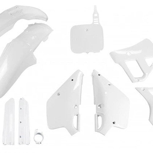 UFO Complete Plastics Kit 91 White #YAKIT297F-999 for Yamaha YZ125 1991