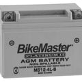 BikeMaster Agm Platinum II Battery #MS12-4L-B for Yamaha/Aprilia/Honda