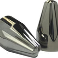 Ciro Bolt Caps 1/4" Fluted Spike Black 10-Pack