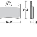 Braking SM1 Brake Pads #786SM1 for Yamaha XP500 T-Max 500 2009-2011