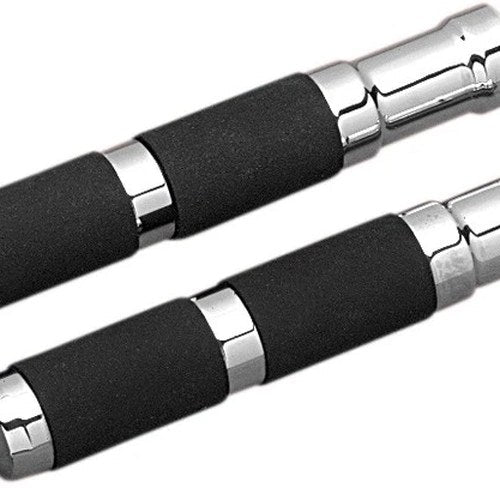 Accutronix Rubber Footpegs Rigid Mount 7 -3/4in. Chrome
