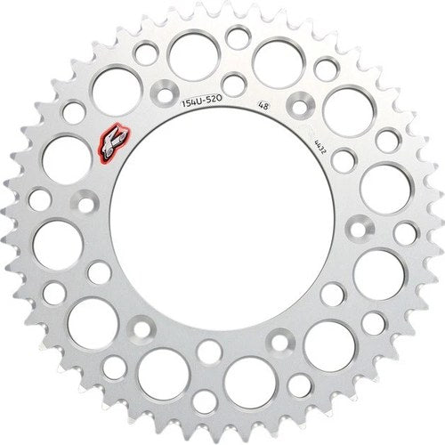 Renthal 520 Ultralight Aluminum Rear Sprocket 48T Silver #154U-520-48GRSI