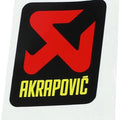 Akrapovic High-Temperature Sticker 57mm L x 60mm H Black/Red/Yellow