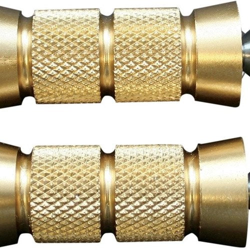 Accutronix Knurled Grooved Shift/Brake Pegs 2-1/4in. Brass