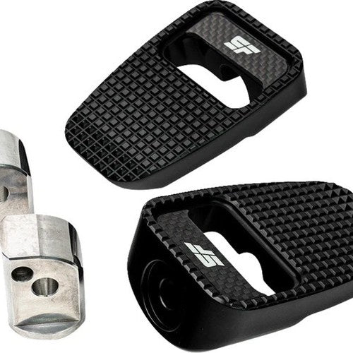 SlyFox Passenger Footpegs With Insert Black #SF-904-02-1 Harley Davidson Softail