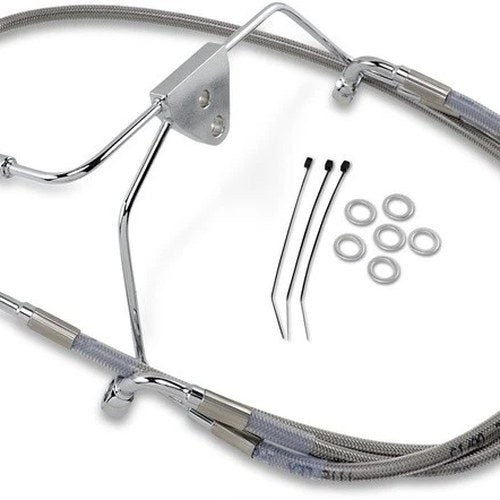 DS Braided Brake Line Kit Front +8" Harley Davidson Electra Glide/Street Glide
