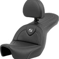 Saddlemen RoadSofa CF Seat With Backrest #284658 Harley Davidson Dyna