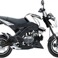 Dcor Pro Series Graphics Kit Retro White for Kawasaki Z125 Pro 2018-2023