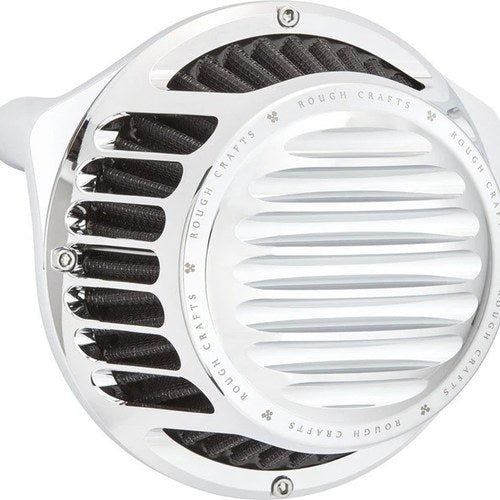 Arlen Ness Rough Crafts Round Air Cleaner Kit Chrome #RC-600-024 Harley Davidson