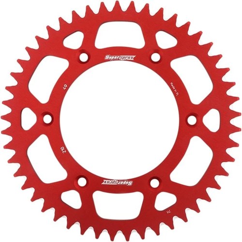 Supersprox Racing Aluminum Rear Sprocket 520 49T Red #RAL-210-49-RED for Honda