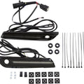 Ciro LED Lighted Saddlebag Hinge Covers Black Smoke Lens #40071 Harley Davidson