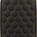 Saddlemen RoadSofa HC Gravestone Sissy Bar Pad Gold Stitch 6.5" W x 11" H