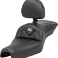Saddlemen RoadSofa CF Seat With Backrest #284750 Harley Davidson Sportster