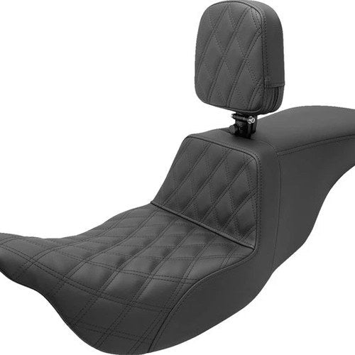 Saddlemen Tour Step-Up LS Seat With Backrest F. Lattice Stitch #284601
