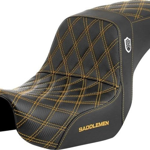 Saddlemen Sdc Performance Gripper Seat Gold Stitch #284792 Harley Davidson Dyna