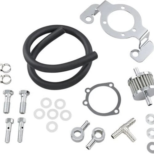 DS Air Cleaner Bracket w/ Crankcase Breather Chrome Harley Davidson 138446