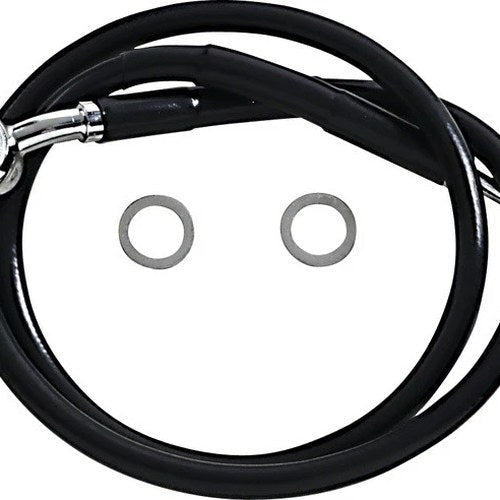 DS Black Vinyl Front Upper ABS Brake Line Kit 31-1/2" +10" Black #212130