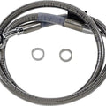 DS Braided Front Upper ABS Brake Line Kit 30-3/4" +4" Clear Coated #212085
