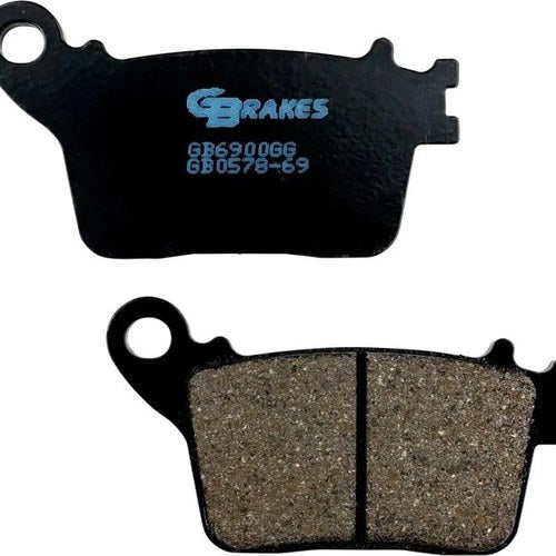 GBrakes Semi-Metallic Brake Pads Rear GB0578-69 for Honda/Kawasaki/Suzuki/Yamaha