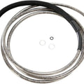 Drag Specialties Braided Hydraulic Clutch Line 82-1/8" +10" Clear Coated #211917