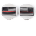 Figurati Designs Swingarm Covers US Flag Red Line Polished #FD73-AFRL-SS