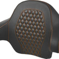 Saddlemen RoadSofa HC Tour-Pak Backrest Pad Orange Stitch 284929 Harley Davidson