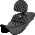 Saddlemen RoadSofa LS Ext. Reach Seat With Backrest Silver Stitch #284800