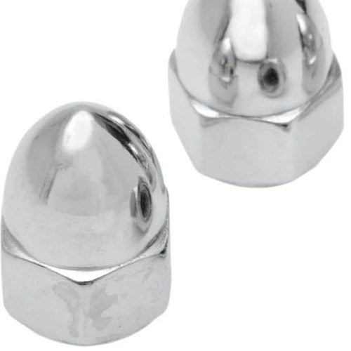 DS Chrome Ware Acorn Nuts 2-Pack 7/16"-14