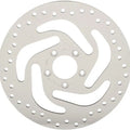 Drag Specialties Polished Stainless Steel Drilled Brake Rotor Front #1095644