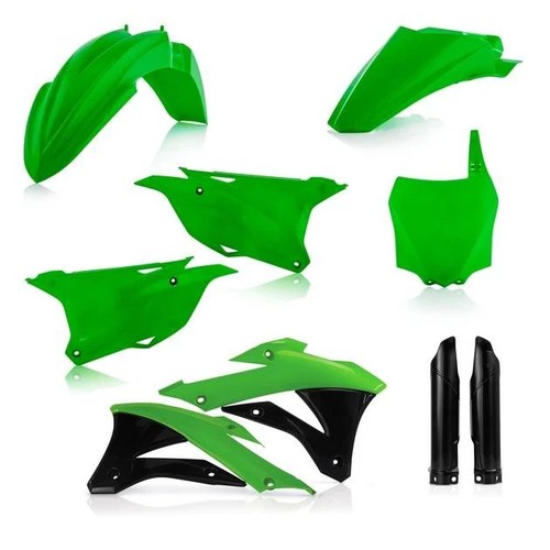 Acerbis Full Plastics Kit 20 Green/Black Kawasaki KX85/100 2014-2020