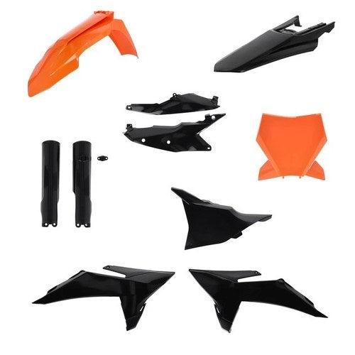 Acerbis Full Plastics Kit Black/Orange #2986815229 KTM